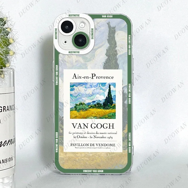 Color: GRAY, Material: aluminum - Van Gogh Oil Painting Phone Case For Samsung A12 A13 A14 A22 A23 A31 A32 A33 A42 A50 A51 A52 A53 A71 A72 A73 4G TPU Clear Case