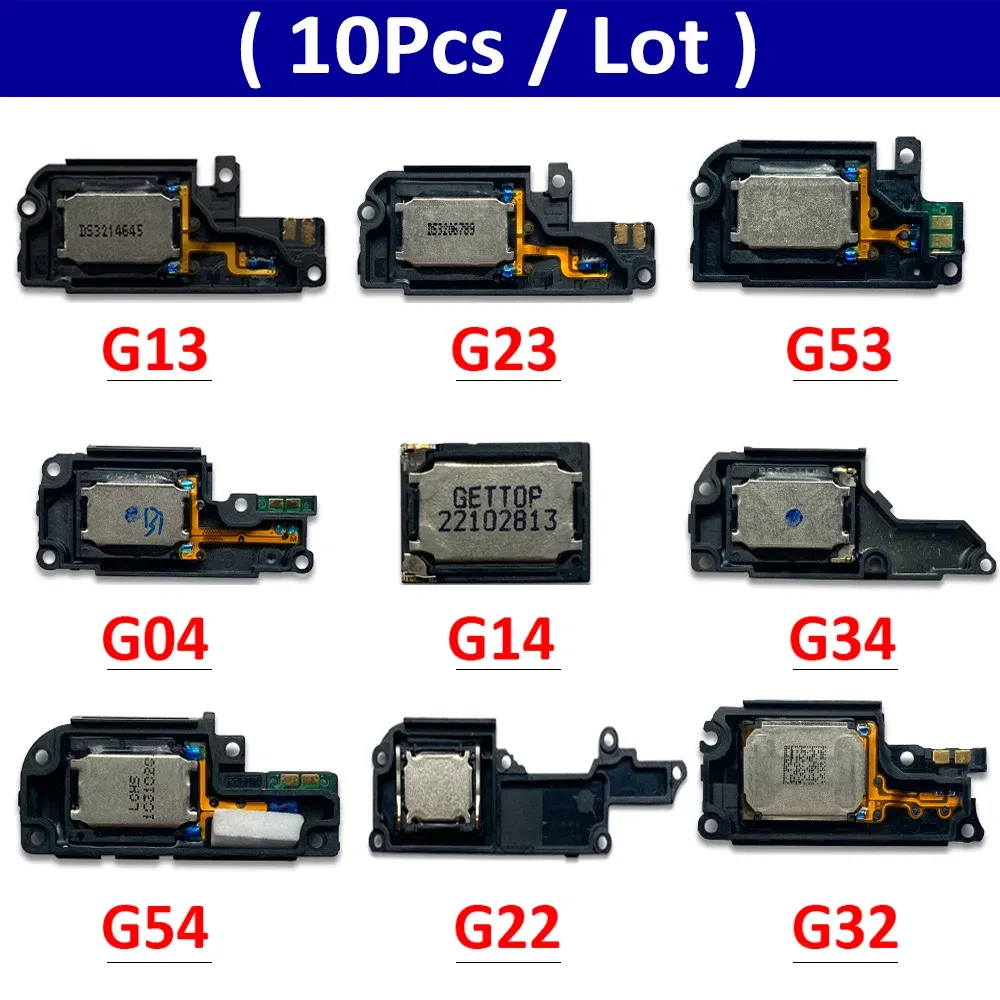 Color: Blue - 10Pcs, Loud Speaker Buzzer Ringer Accessories For Motorola Moto G13 G23 G53 G04 G14 G24 G34 G54 G40 G22 G32 G52 G72 G73 G42 G82