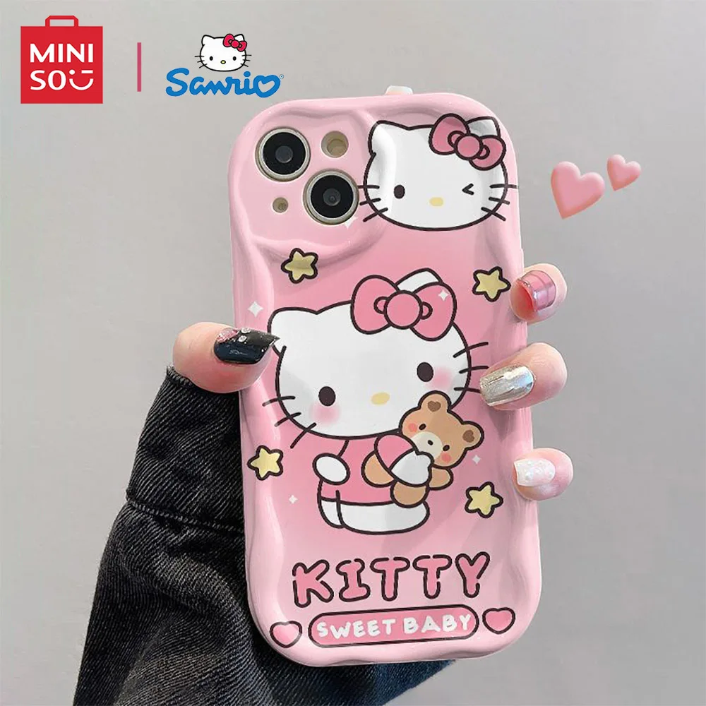 Color: Beige, Material: Nylon - Miniso Sanrio Collaboration Hello Kitty Phone Case For  Samsung Galaxy S10 S20 S21 S22 S23 S24 FE Plus Ultra Note 20 Phone Case