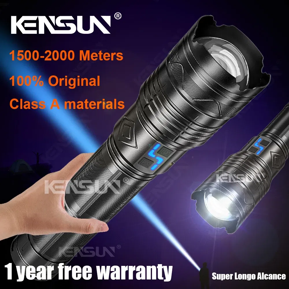 Emitting Color: changeable - High Power Tactical Rechargeable led flashlight long range very powerful Lantern 100W usb charging lamp Torch with indicator