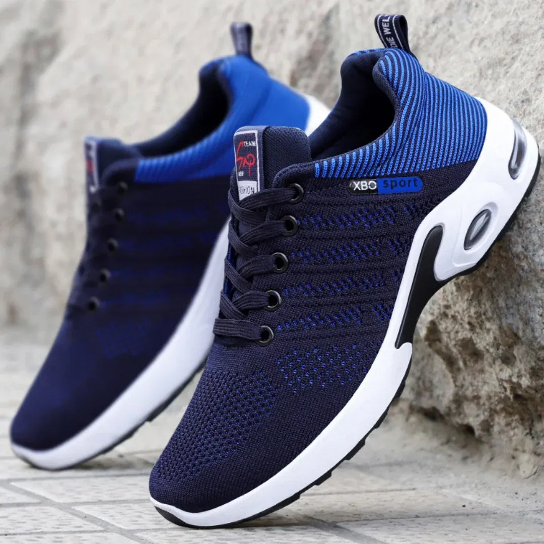 Color: Blue, Shoe Size: 46 - sneakers Men 2025 new men's shoes lace-up running shoes Light casual sneakers