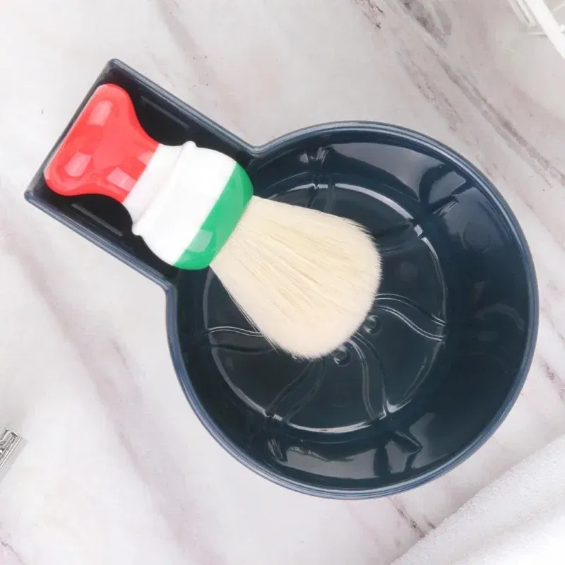 Color: Red - Yaqi High Quality Dark Blue Color Plastic Shaving Bowl For Men Shaving Brush
