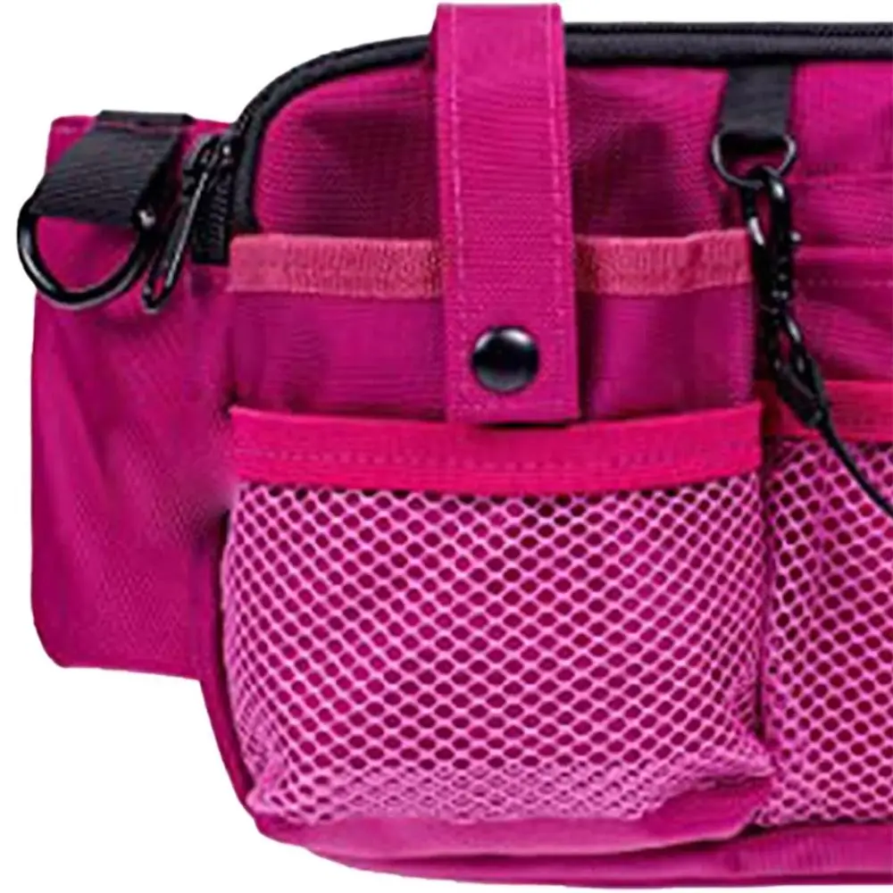 Color: Blue - Adjustable Nurse Fanny Pack Portable Large Capacity Polyester Nurse Pouch Waist Bag Multi Compartment Pocket Belt Organizer