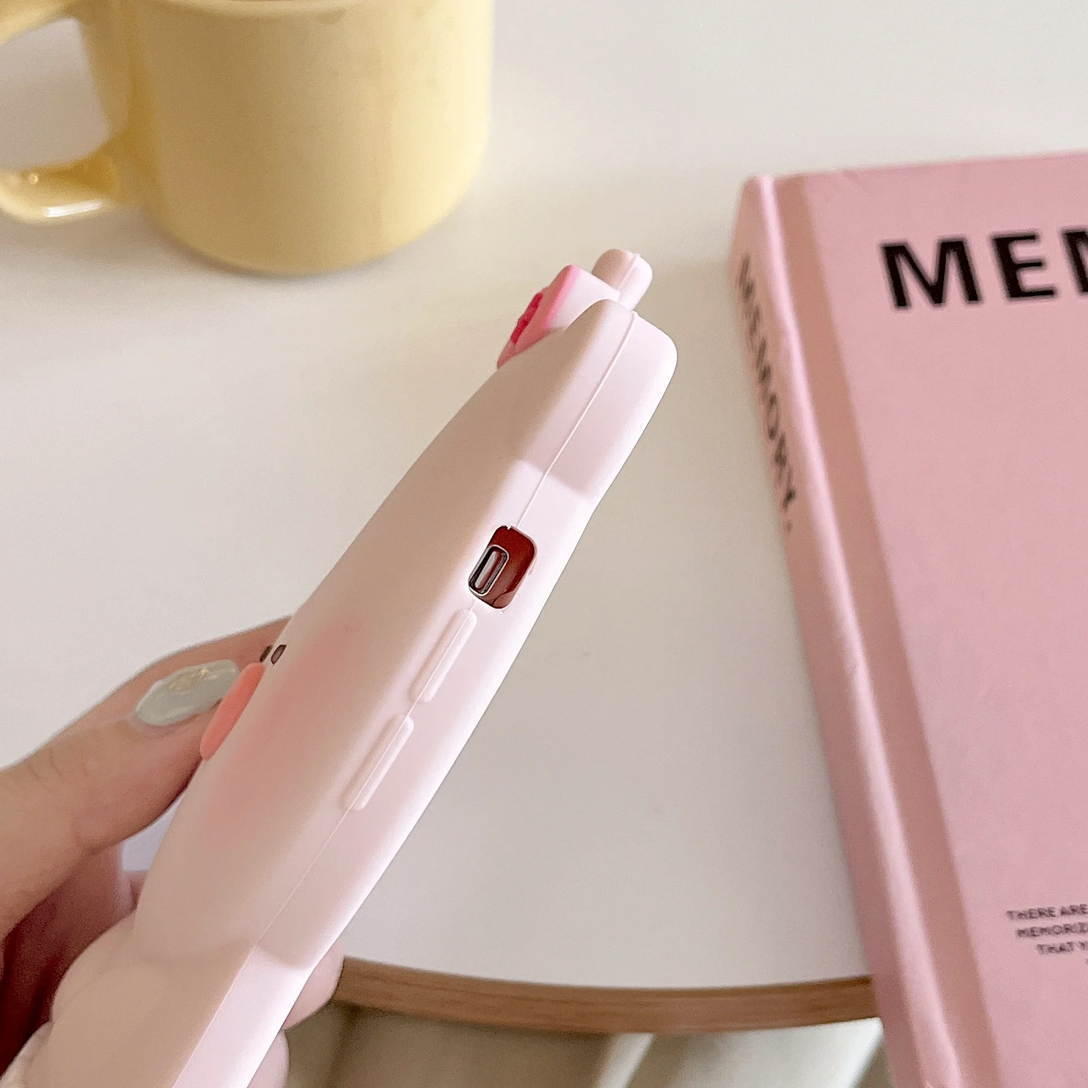 Color: Pink, Material: Canvas - 3D Cute Cartoon Pink Pig Funny Phone Case for IPhone 15 14 13 12 11 Pro Max Piggy Soft Rubber Silicone Protective Cover Shell