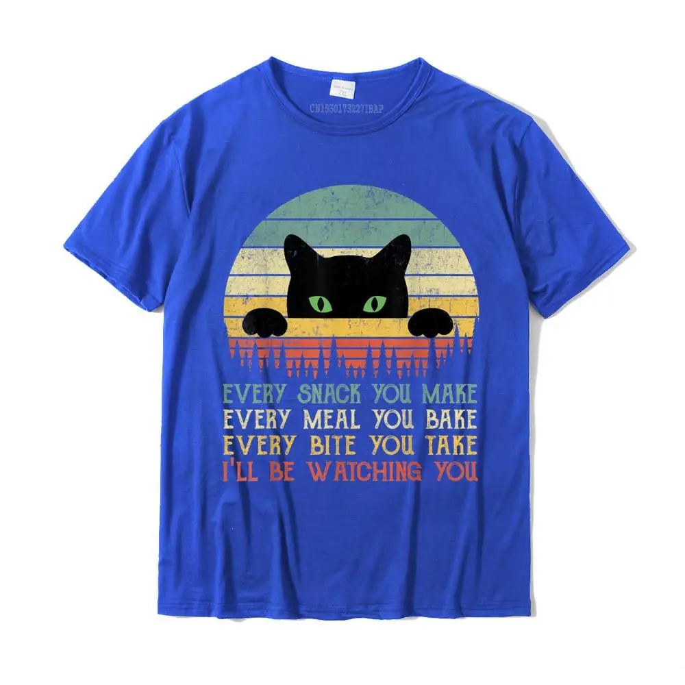 Color: Navy Blue, Size: XXL - Every Snack You Make Cat Funny Cat Mom Cat Mama Cat Dad T-Shirt Cotton T Shirts For Men Custom T Shirt Rife Printed