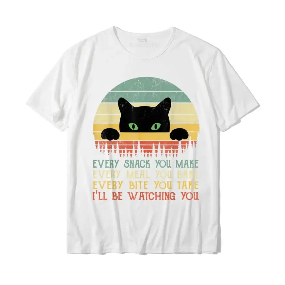 Color: Navy Blue, Size: XXL - Every Snack You Make Cat Funny Cat Mom Cat Mama Cat Dad T-Shirt Cotton T Shirts For Men Custom T Shirt Rife Printed