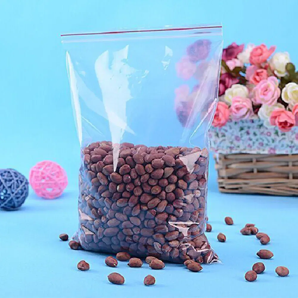 Color: Light Grey, Number of Pcs: 100Pcs, Specification: 8*12cm - 100pcs/pack Small Zip Lock Plastic Bags Reclosable Transparent Bag Shoe Bag Vacuum Storage Bag Food Storage Bag Poly Clear Bags