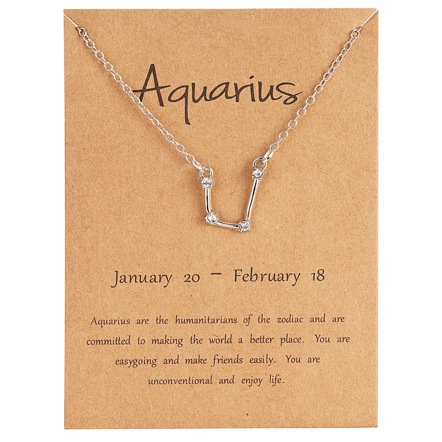 Metal Color: Light Yellow Gold Color - 12 Constellation Pendant Necklaces Jewelry Choker Necklace Zodiac Sign Charm Necklace Birthday Gifts Aquarius Pisces Leo Virgo