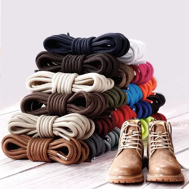 Color: WHITE, Length: 150cm, Ships From: CHINA - 1Pair Polyester Solid Classic Round Shoelaces Martin Boot Shoelace Casual Sports Boots shoes Lace 90cm/120cm/150cm 21 Colors