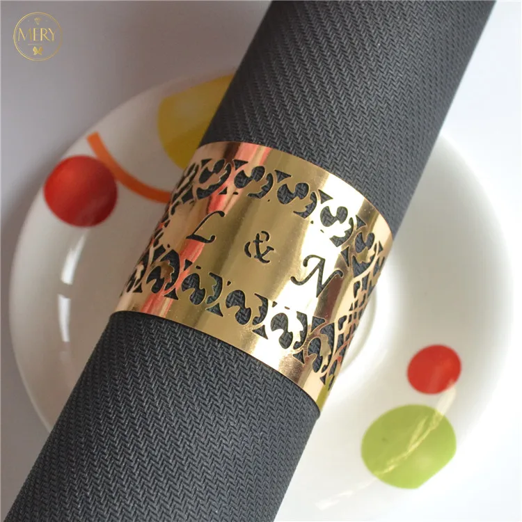 Color: Chocolate, Gift Box Size: 5x5x5cm - Bar Mitzvah Party Shabbat Shalom Laser Cut Personalized Hebrew Jewish Napkin Holders