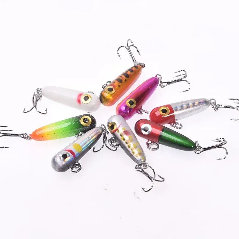 Color: PURPLE - 1 Pc Sinking Pencil Fishing Lure 3cm 2.8g Miniature Jigs Wobblers Plastic Artificial Hard Bait for Bass Trout Fishing Tackle