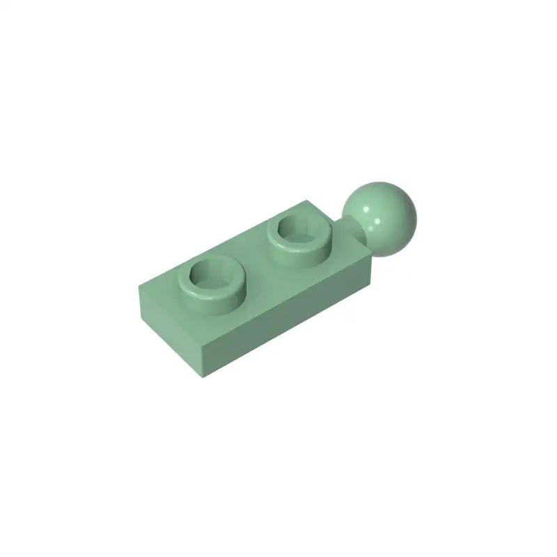 Color: Light  Blue - Gobricks MOC Compatible Assembles Particles 22890 Plate Modified 1 x 2 with End Towball Building Blocks DIY High-Tech Spare Toys
