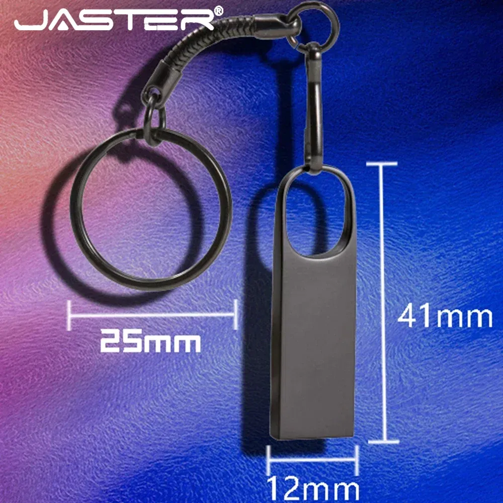 Capacity: 32GB, Color: Silver - JASTER Metal USB Flash Drives 64GB Real Capacity Memory Stick Black Pen Drive 32GB Creative Business Gift Silver Storage U Disk