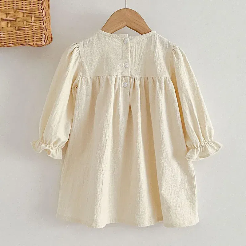 Color: PURPLE, Kid Size: 5 - Spring Autumn Kids Baby Girls Long Sleeve Sweet Lace Princess Dress New Kids Baby Girls Dress Children Clothes Dress