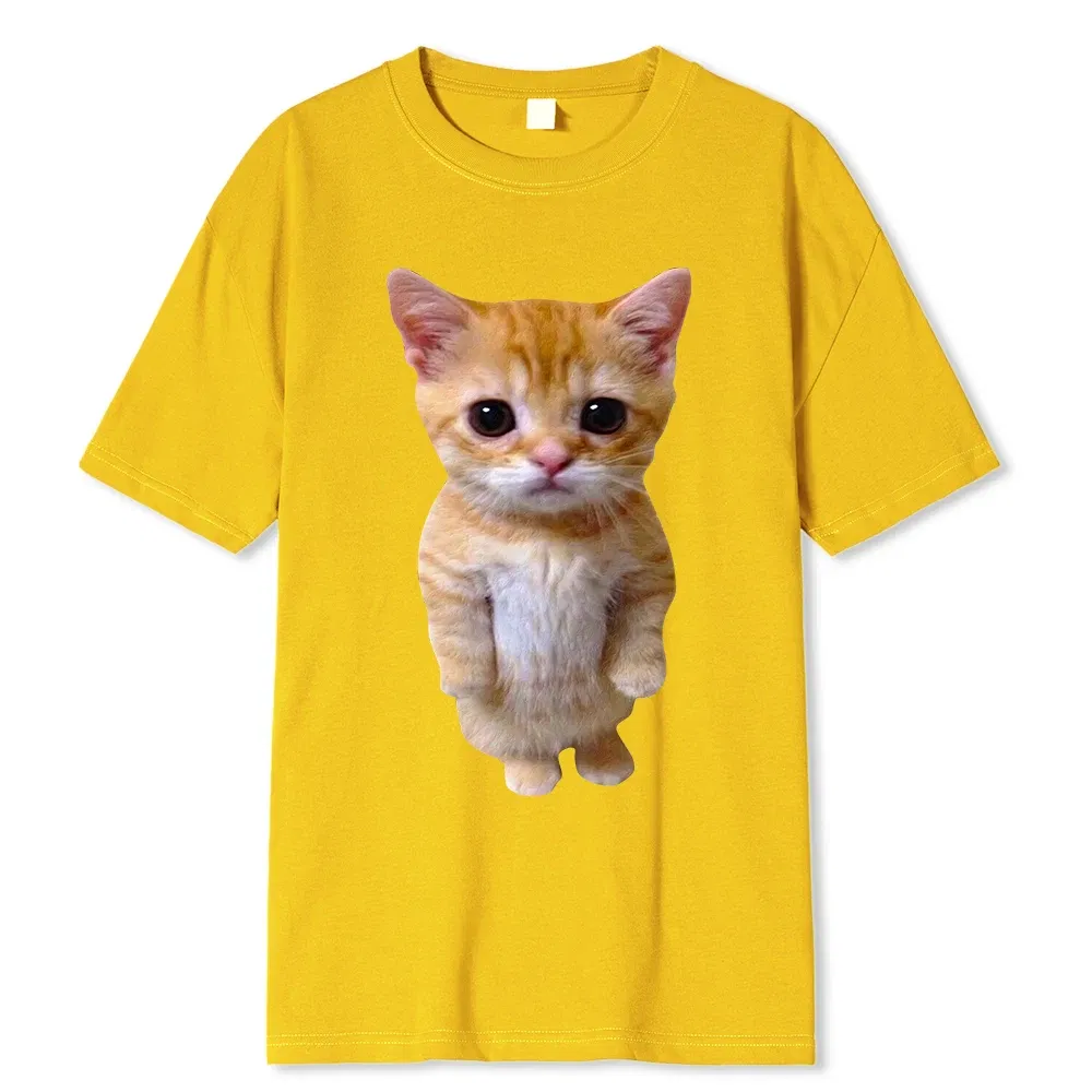 Color: green, Size: XXXL - El Gato Meme Sad Crying Cat Munchkin Kitty Meme Trendy Graphic T-shirt Unisex Fashion Short Sleeve T-shirts Oversized Streetwear