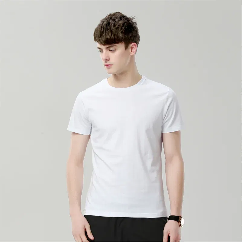Color: GRAY, Size: XXXL, Ships From: CHINA - YOTEE Round Neck T-shirt Cotton Logo Customized Embroidery Personal Group Fashion T-shirt Logo Customization