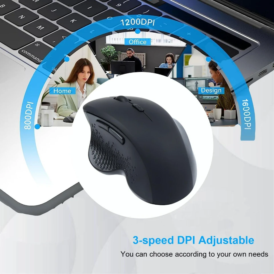 Color: Green - Wireless Mouse Bluetooth Mouse Wireless Computer Mouse Gamer Rechargeable 6 Buttons Ergonomic Mause Gaming Dual Mode Mice For PC