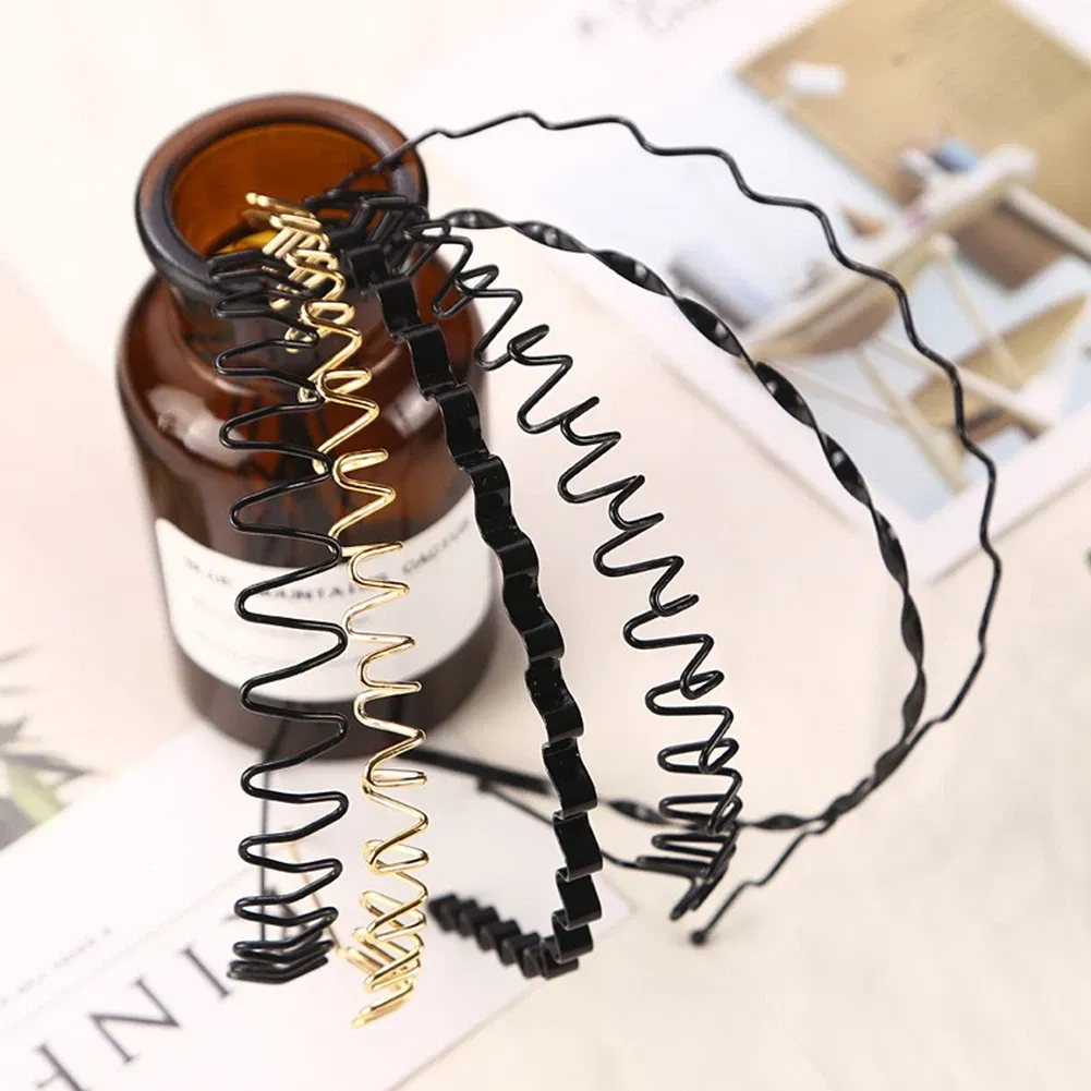 Color: Lavender - New Fashion Mens Hairband Unisex Black Flexible Wavy Hair Head Hoop Band Women Sports Headband Hair Accessories