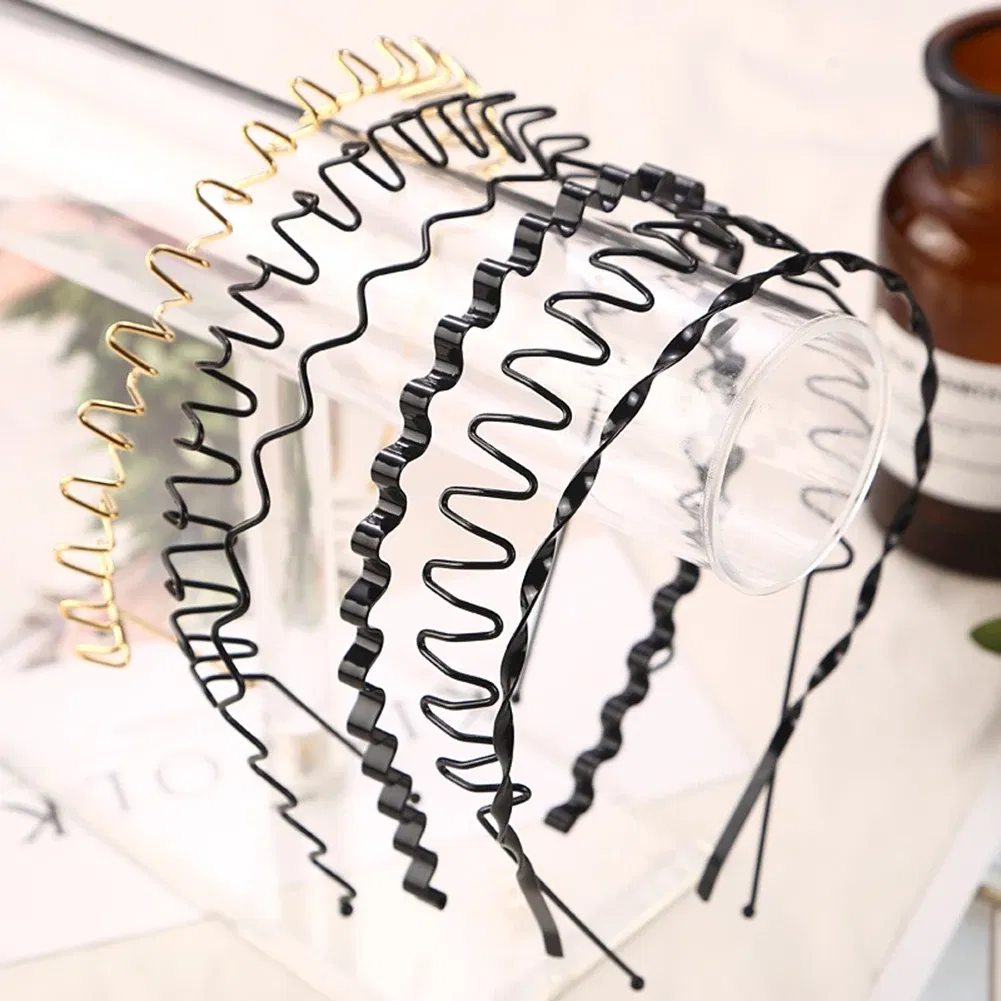 Color: Lavender - New Fashion Mens Hairband Unisex Black Flexible Wavy Hair Head Hoop Band Women Sports Headband Hair Accessories