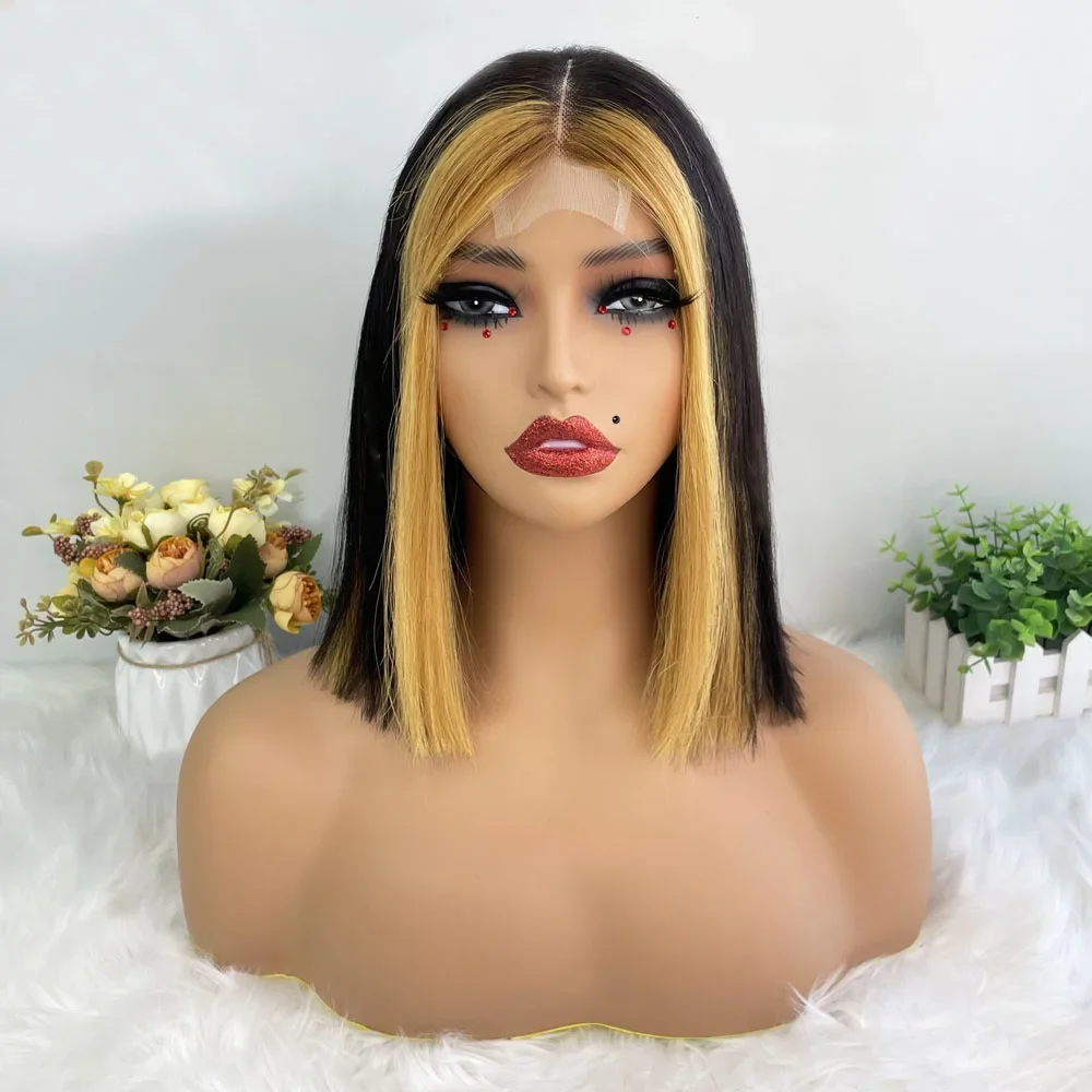Hair Color: #16, Stretched Length: 8inches, Density: 100% - 250% Density Grey 2x6 Lace Closure Wigs Straight Bob Glueless Wig Gray Vietnamese Human Hair Super Double Drawn Wigs Pre Plucked