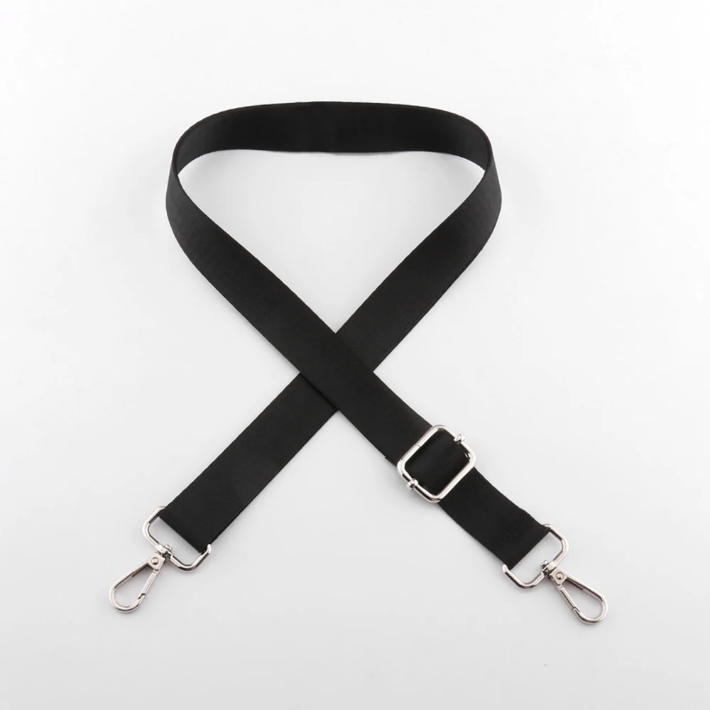 Color: Red - Shoulder Bag Strap Fashion Wide Replacement Strap For Bags Nylon Woman Messenger Bag Accessories Silver Metal Buckle Bag Straps