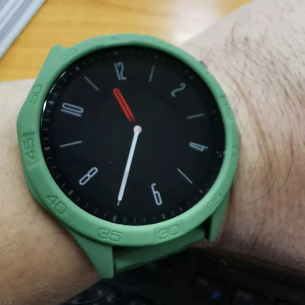 Color: Mint, Dial Diameter: 2 - 3.9 Inches - Soft Silicone Case For Huawei Watch GT6/GT5/GT4 46mm Hollow Watch Shell Flexible and Durable Watch Protection Accessories