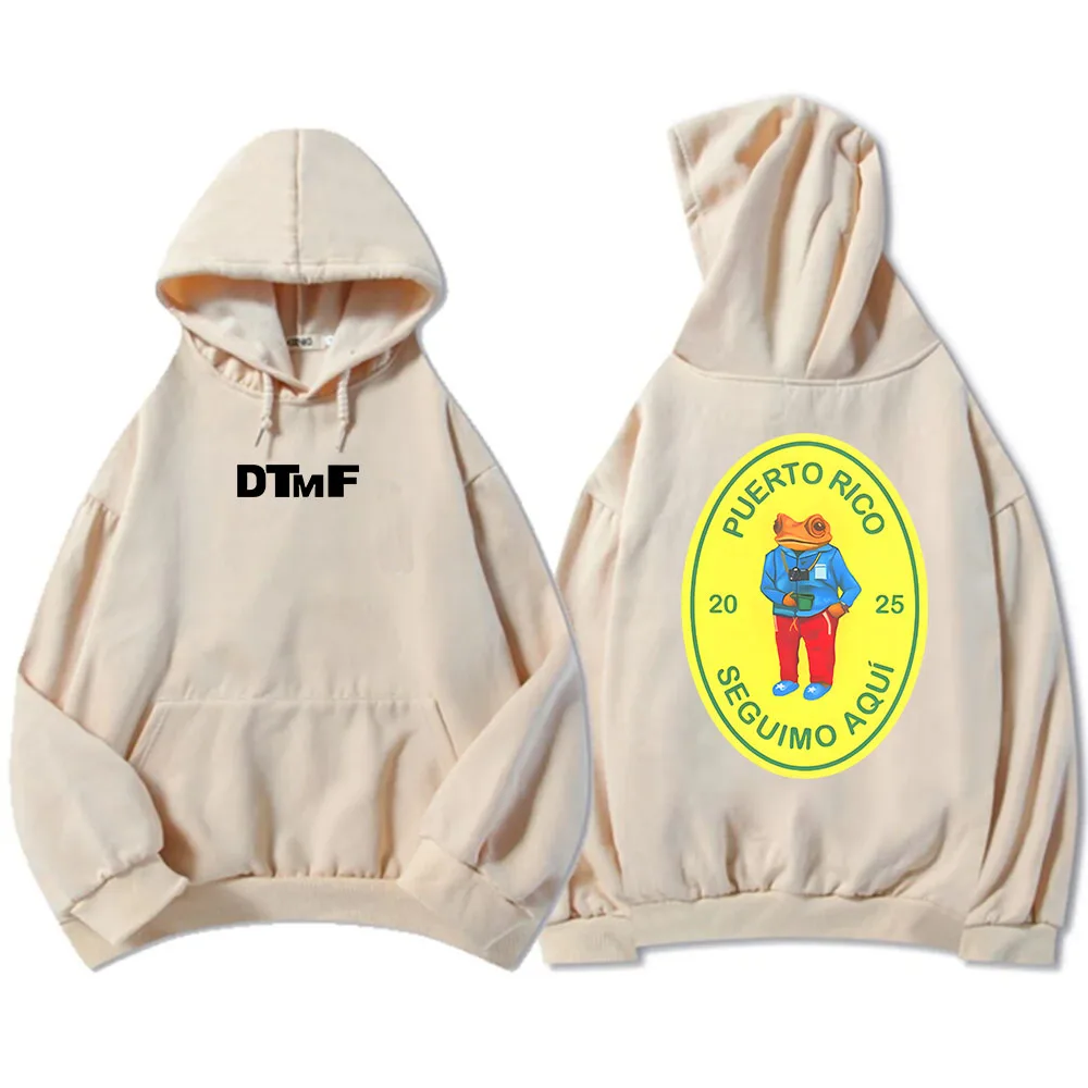 Color: Burgundy, Size: XL - DTMF Deb?­ Tirar Más Fotos 2025 New Album Hoodies Bad Bunny Singer Printing Sweatshirts Men Women Clothing Sudaderas Hombre Male