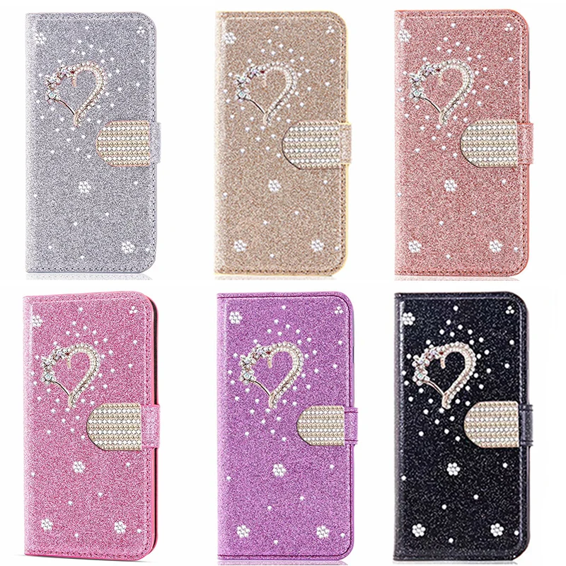 Color: Silver, Material: Vinyl - Glitter Wallet Leather Case For Samsung Galaxy S25 FE S24 Ultra S23 Plus S22 S21 A35 A36 A56 A55 A13 A14 A15 A16 A26 A34 A33 A54