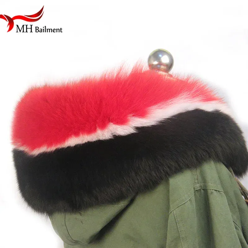 Color: green, Size: XXS - 100% Real Raccoon Fur Scarf Coat Collar Ladies Winter Luxury Authentic Raccoon Warm Neck Shawl Coat Collar Furry Shawl Women