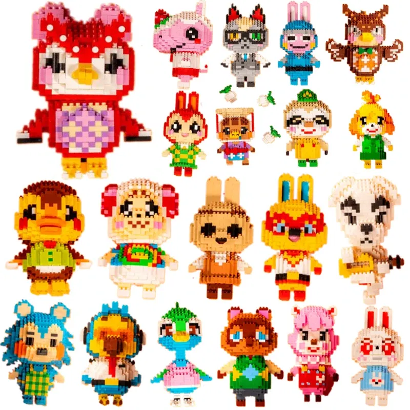 Color: Burgundy - Creative Animal Forest Friends Association Building Blocks Raymond Model Toys Puzzle Decompression Game Children's Puzzle Gift