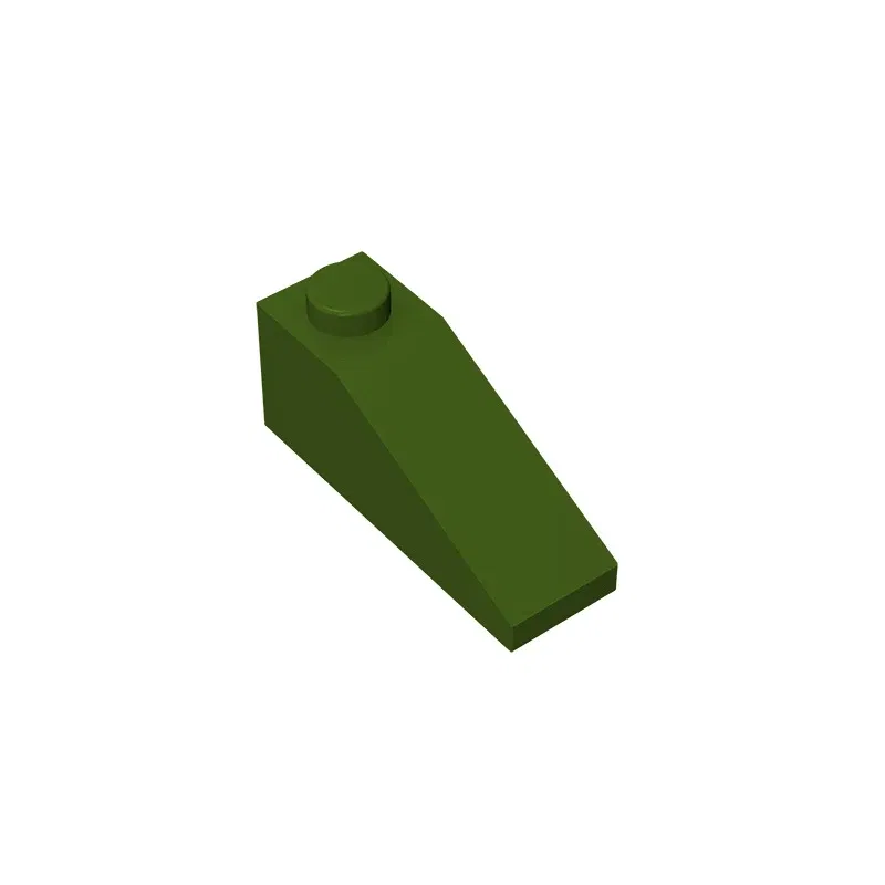 Color: army green - Gobricks GDS-586 Slope 33 3 x 1 compatible with lego 4286 pieces of children's toys Building Blocks Technical Assembles