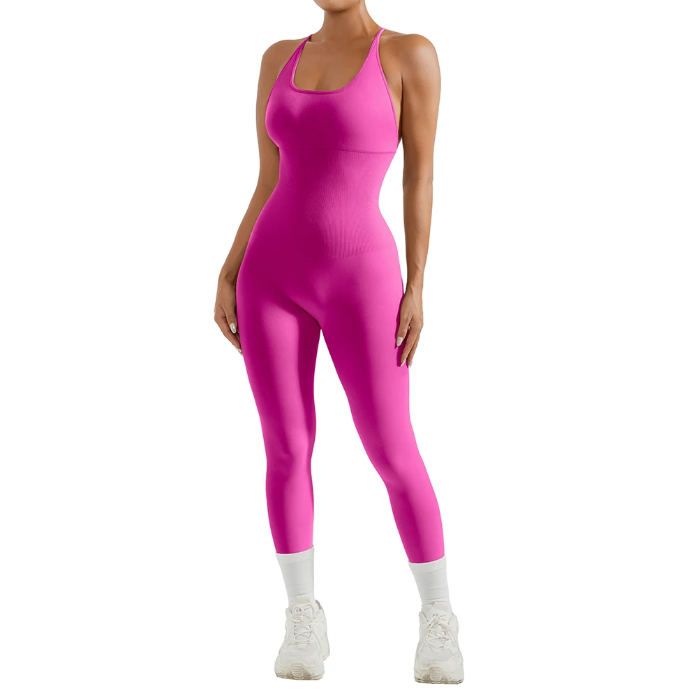 Color: Blue, Size: XL - Bodycon Jumpsuit Women Full Seasons Casual Fitness Sporty Playsuit Sleeveless Slim Activewear All In One Jumpsuit Clothing Lady