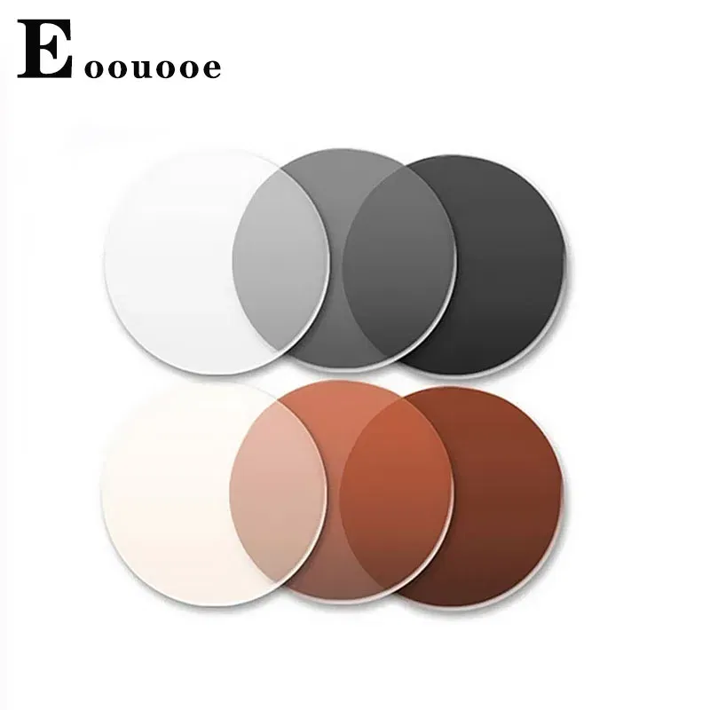Lenses Color: Tangerine, Lens Index: 1.61 - Photochromism Gray Brown 1.56 1.61 1.67 Index Aspheric Lenses UV-proof Myopia Hyperopia Outdoor Prescription Sun Optics Glasses