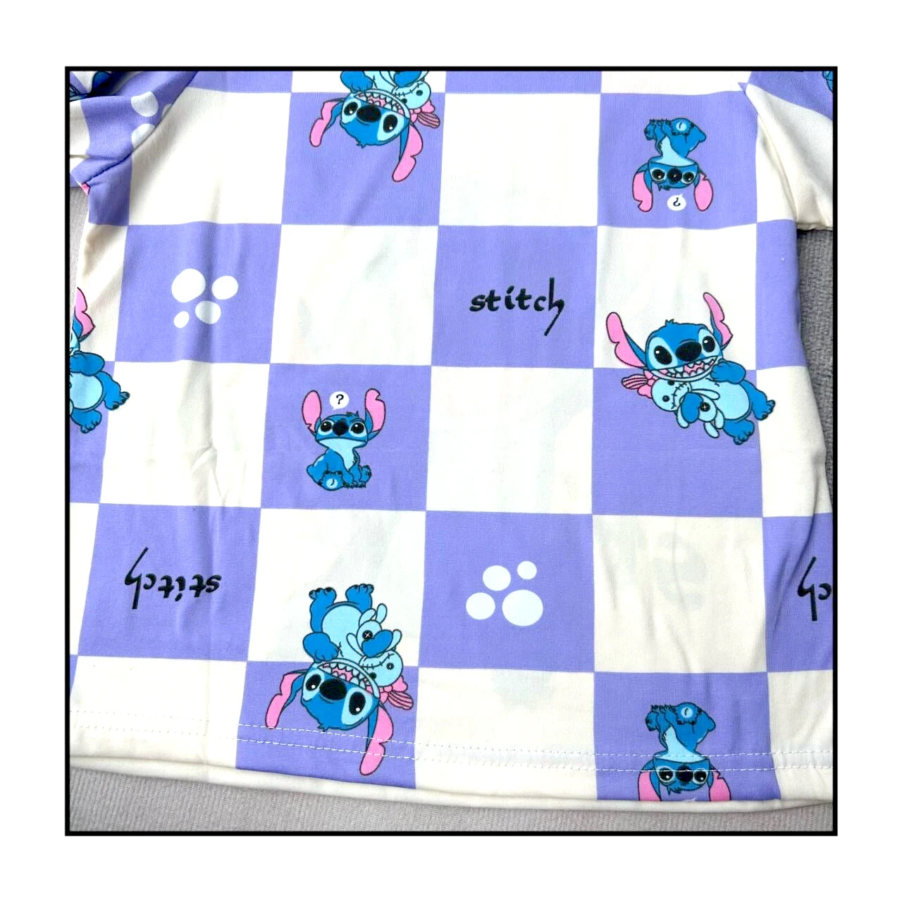 Color: Rose Red, Kid Size: 7 - 2pcs/set New Disney Stitch Children Pyjamas for Boys and Girls Sets Kid Minnie Home Wear Travel Casual Sleepwear Suit Cute Gift