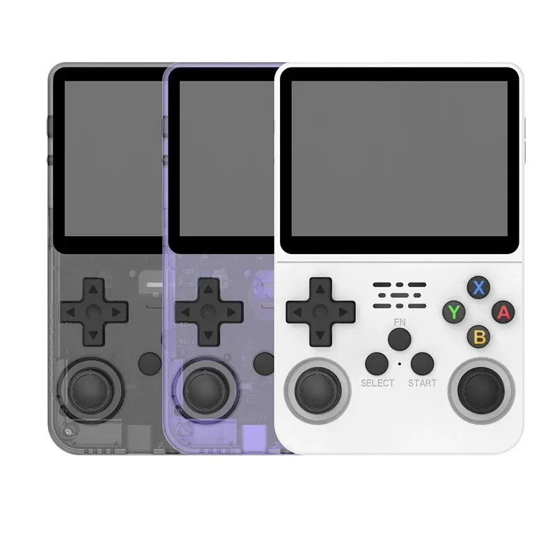 Color: Pansy - R36S Retro Handheld Video Game Console Linux System 3.5 Inch IPS Screen Portable Pocket Video Player 128GB Games Boy Gift