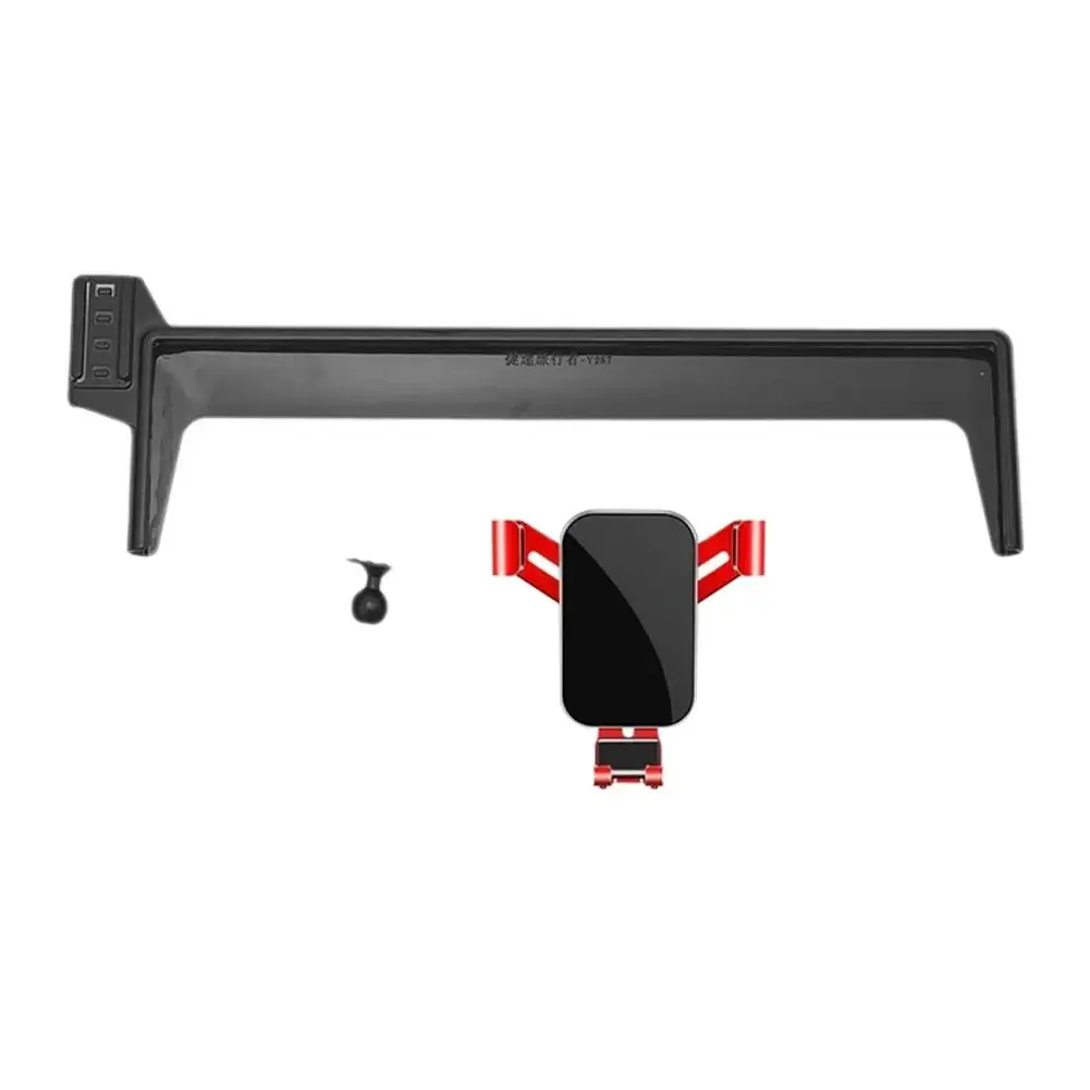 Color Name: black, Ships From: CN - 1 mobile phone holder + 1 base For Jetour T2 2023 2024 Car Phone Holder Bracket GPS Stand Mobile Accessories T0B2