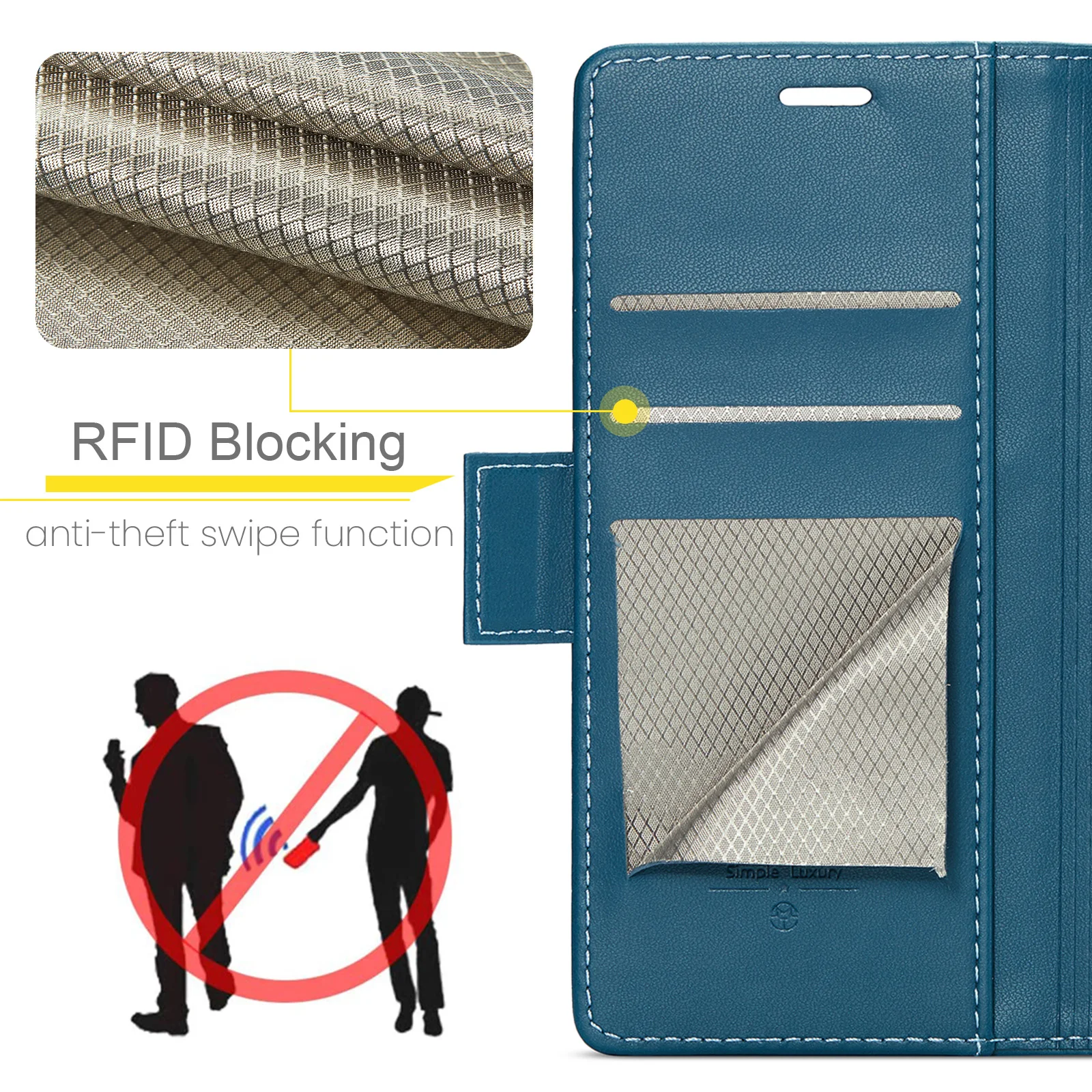 Material: Leather, Color: Red - Business Style Folio Flip Leather Case for Samsung Z Fold 7 6 5 5G Fold7 Fold6 Magnetic Kickstand Card Holder Wallet Phone Cover