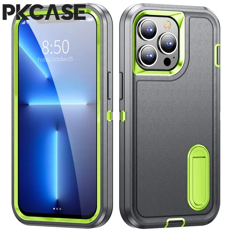 Color: Blue, Material: CANVAS - PKCASE Shockproof Case For iPhone 13 Mini 12 11 Pro Max 6 7 8 Plus Bracket Protective Cover For iPhone X XS XR SE 2020 2022