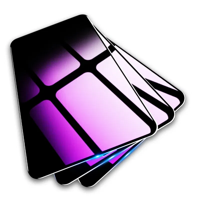 Color: PURPLE, Material: Anti Blue Light, Bundle: Bundle1 - 3pcs Anti Blue Purple Light Tempered Glass For Huawei Mate 20 Lite/Mate 40 Lite/View 30/Y9A/Nova 8 SE  Screen Protector Glass