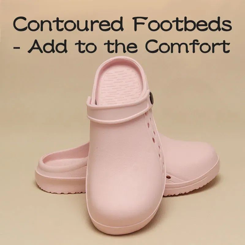 Color: MULTI, Shoe Size: 34 - High Quality Scrub Shoes Non-slip Dentist Nursing Clogs Healthcare Service Work Slippers Soft Operating Room Protective Clogs