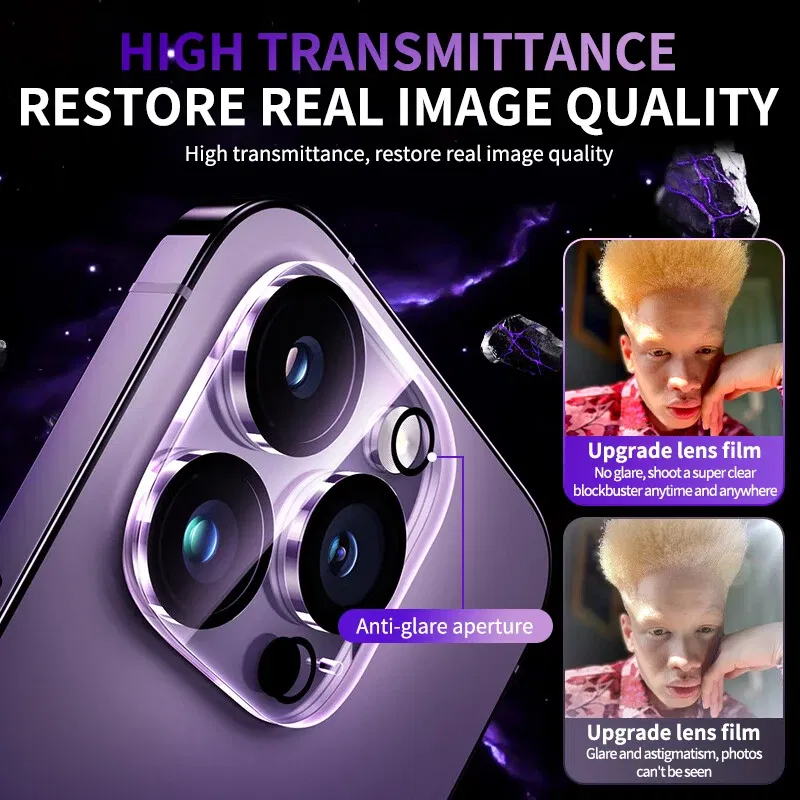Color: Dark Grey, Bundle: Bundle4 - 4PCS Full Cover Camera Lens Protector Glass for IPhone 11 12 13 14 15 Pro Max Mini for IPhone Xs Max XR X 14Plus Tempered Glass