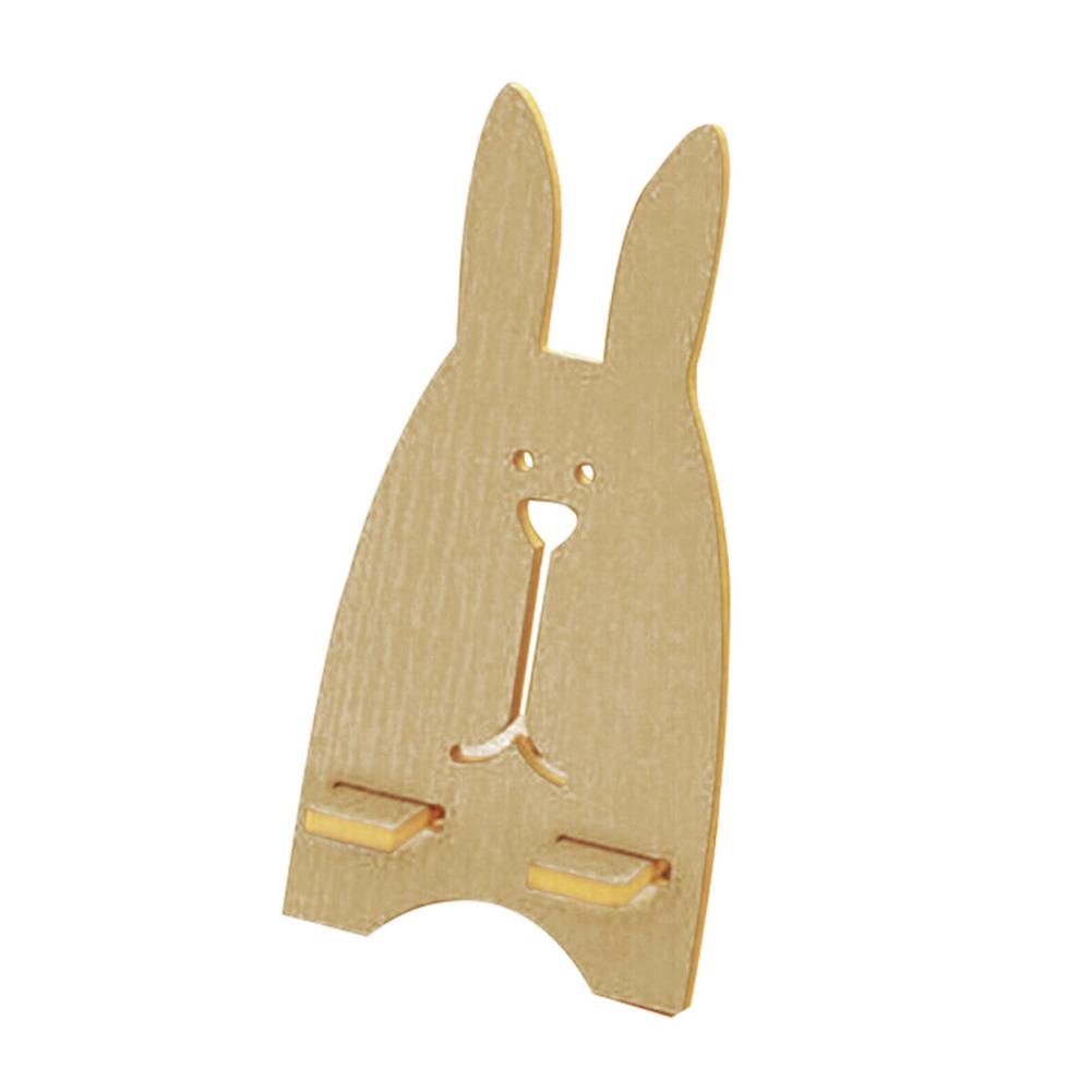 Color: Yellow - Portable Wood Mobile Phone Cellphone Holder Desktop Mount Stand Bracket Rack Mobile Phone Accessories 2021