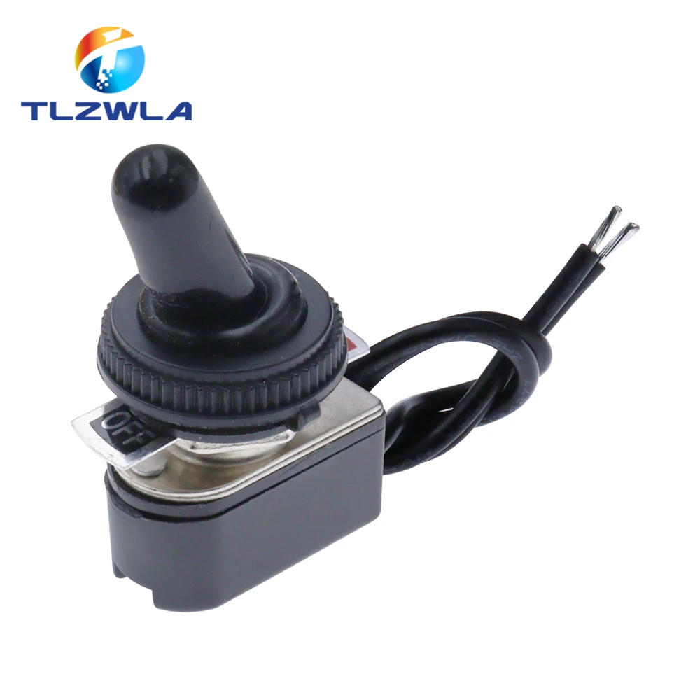 Color: black - AC 3A 250V 6A 125V On/Off Prewired Standard Toggle Switch With Wire Cable KNS-1 SPST Contacts Switch Electrical Equipment