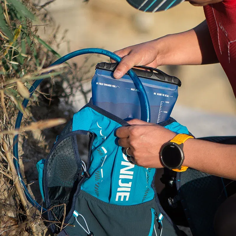 Color: purple color - AONIJIE C9102S Ultra Vest 5L Hydration Backpack Pack Bag Soft Water Bladder Flask Set For Hiking Trail Running Marathon Race