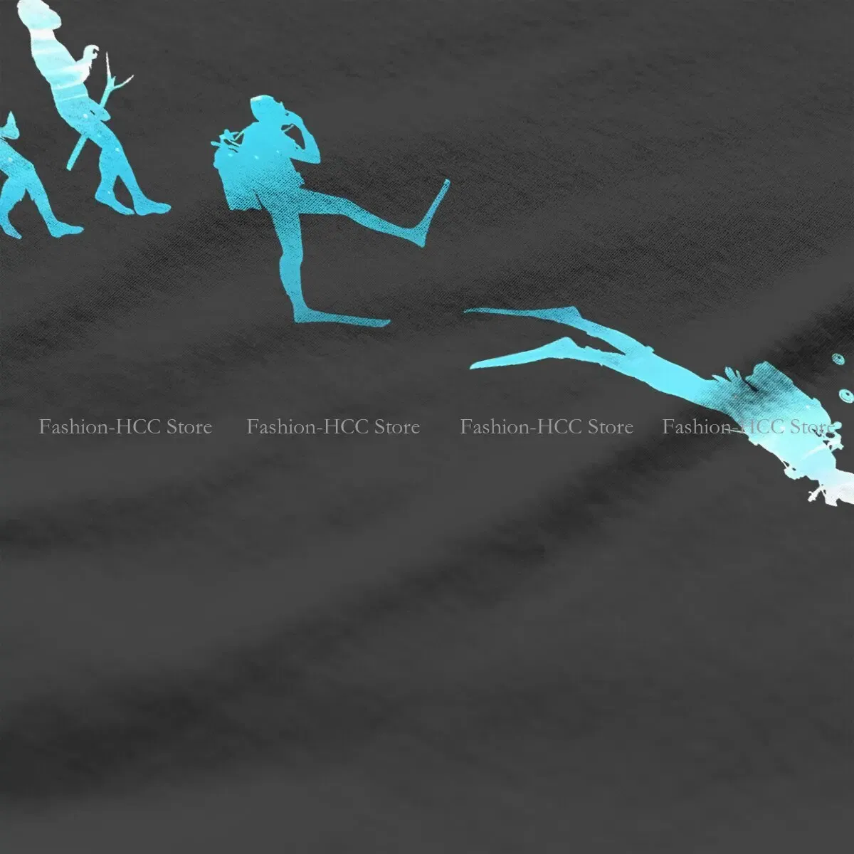 Color: black, Size: M - Evolution Polyester TShirts Scuba Diving Print Homme T Shirt Hipster Clothing