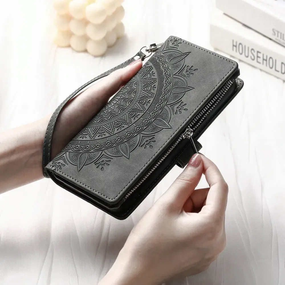 Color: Lemon yellow, Bundle: Case & Strap, Compatibility by Model: Xiaomi 15T Pro - For Xiaomi 15T Pro 5G 2025 Leather Wallet Case 8-Card Crossbody Bag Funda Xiaomi 15T Pro Case Mi 15T 15 T T15 15TPro Phone Cover