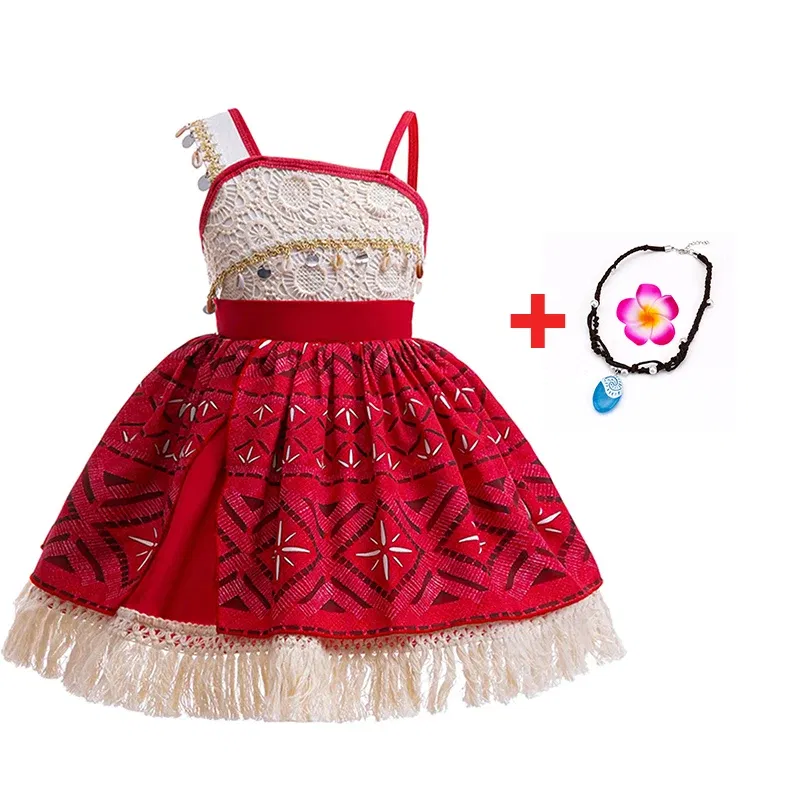 Color: PURPLE, Kid Size: 12 - Disney New Moana Dress Costumes Kids Girl Cosplay Toddler Movie Ocean Adventure Infant Frock Halloween Party With Chick Clothes