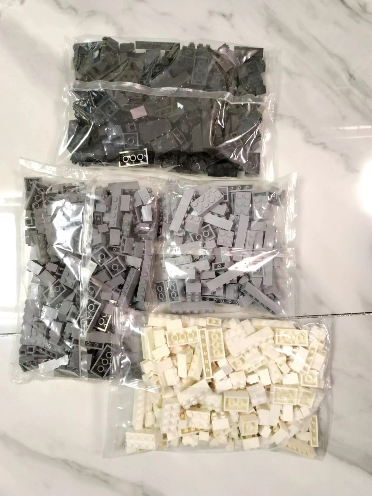 Color: WHITE - Bulk Building Blocks Large bricks 17 Single colour 260g Free assembly Compatible  LEGO Children's educational creative toys DIY