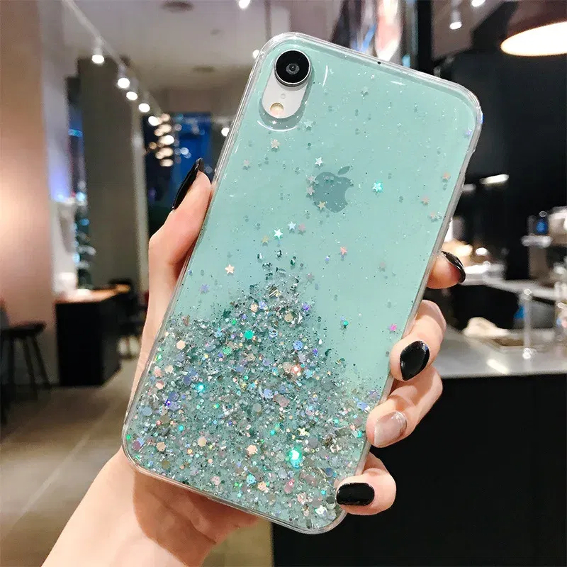 Color: Pink, Compatible-Phone Models: For iPhone 14 Pro Max - 16 Pro Max, Epoxy Resin Case, iPhone 15 Case with Sequins, Epoxy Case, iPhone 14 Case, Glitter Girls Designs, 13 Pro Max, 15Pro