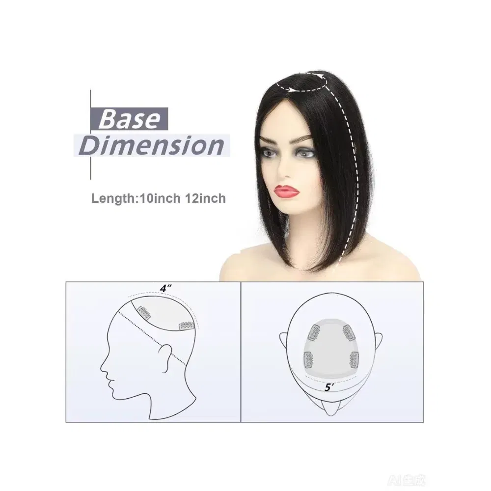 Toupee Color: 613#, Toupee Size: 5x7, Toupee Design: free, Toupee Density: 120%, Length: 18 inches - 5.5X6inch Mono Base Brazilian Remy Human Hair Topper 12"-18" Double Pu Around Thick Invisible Mono Topper for Women Hairpieces